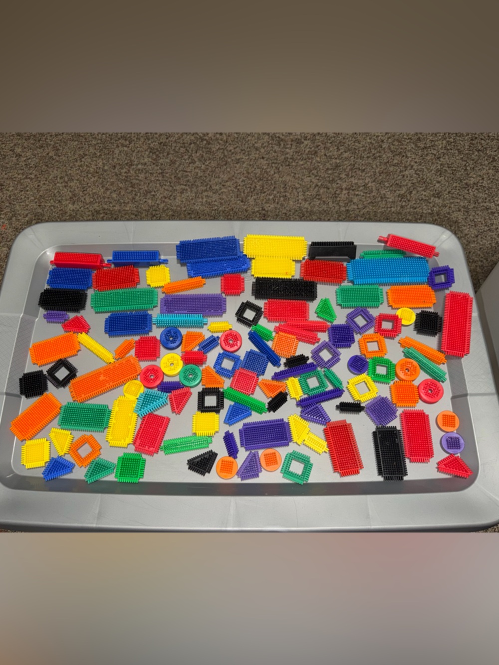 116 Interlocking Bristle Blocks Set - Bright Multicolor Kids Construction Toy‎